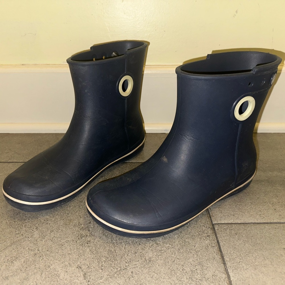 Crocs Navy Blue Rain Boots wellies